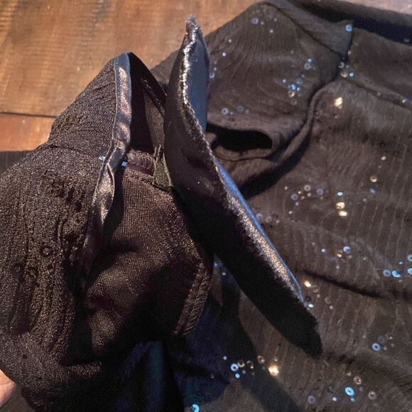 Vintage Bob Mackie Wearable Art Black Sequins Skirt Set Size XL Top Large skirt - Picture 6 of 11